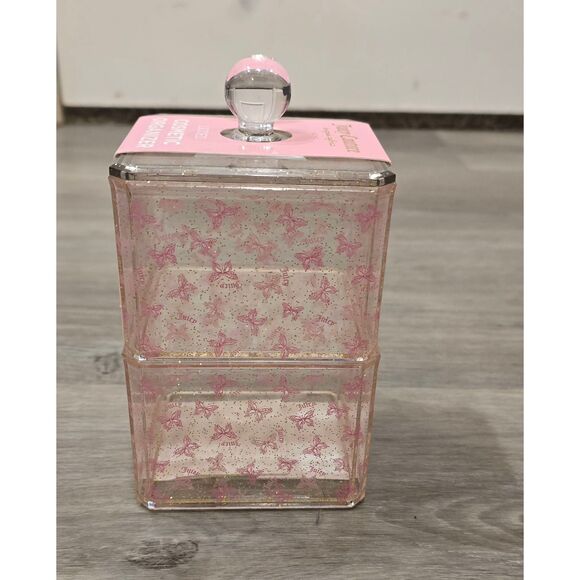 Juicy Couture Home Butterflies Juicy Logo Lidded Cosmetic Organizer 3-PC Set - Picture 12 of 12
